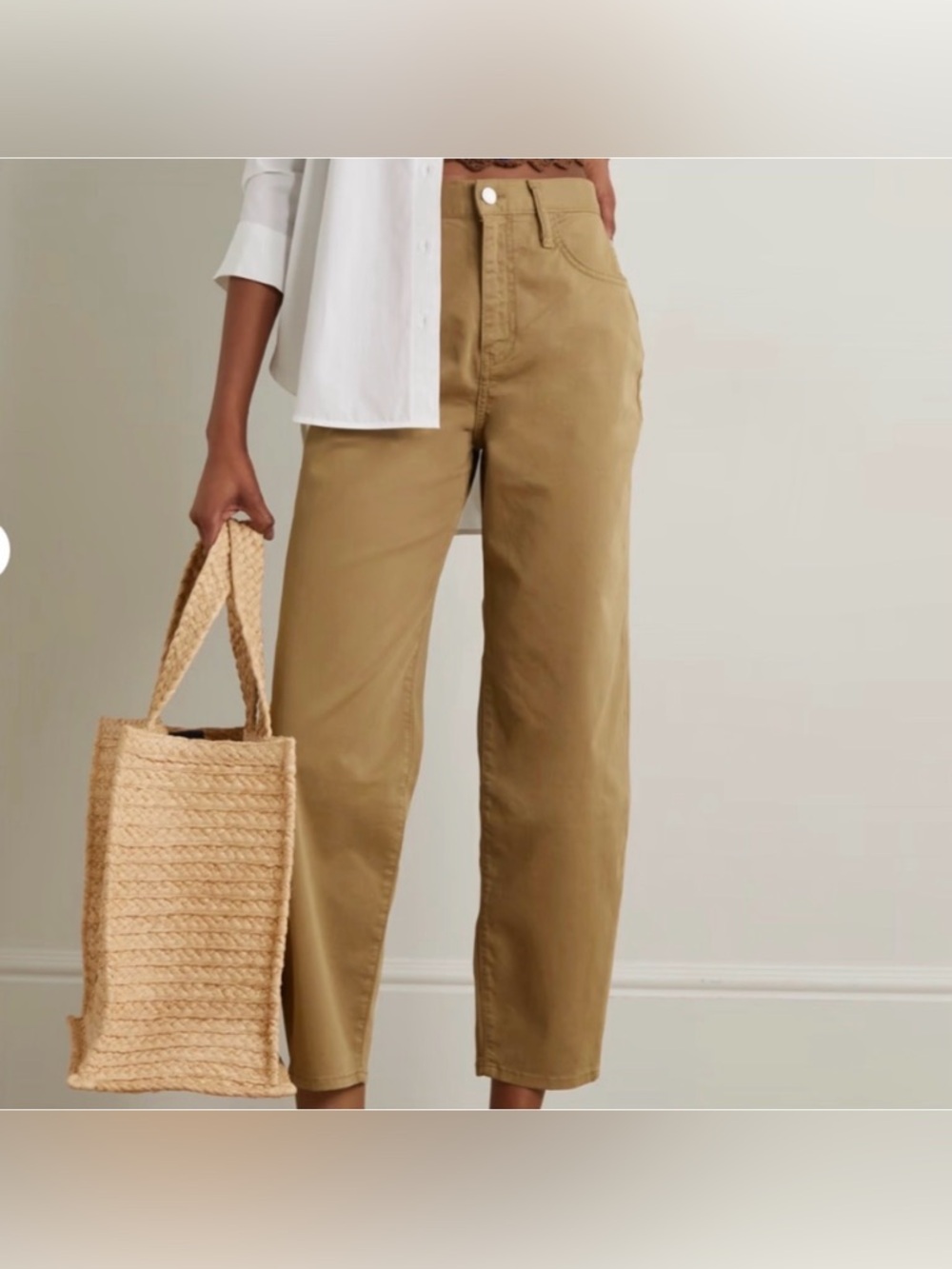 Frame Denim Women’s Ultra High Rise Tan wash ankle Barrel Jeans size 30 like new - Picture 1 of 8